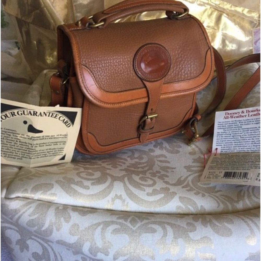 Vintage Authentic Dooney & Bourke Brown Pebble Leather Handbag - Picture 6 of 6